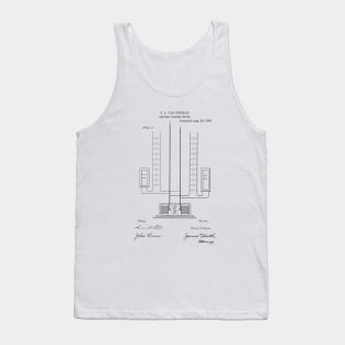 Electric Current Meter Vintage Patent Hand Drawing Tank Top